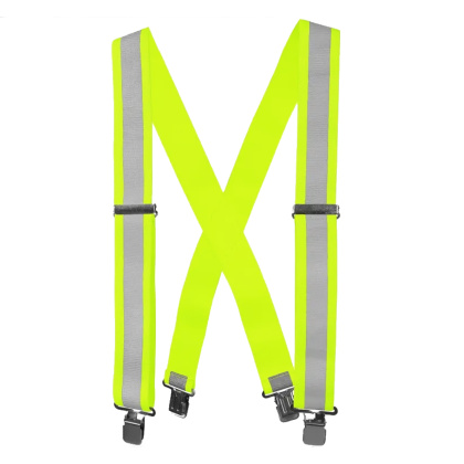 Reflexní šle elastické - žluté - s kovovými klipy